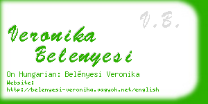 veronika belenyesi business card