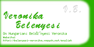 veronika belenyesi business card